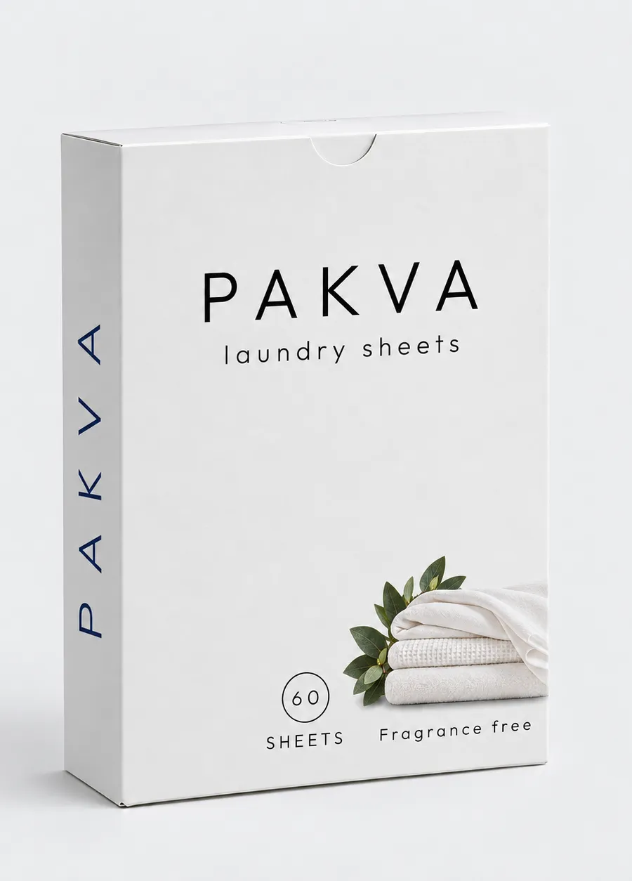 Illustrative draft paper pack for the Fragrance Free scent concept.